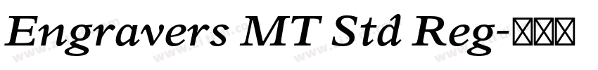 Engravers MT Std Reg字体转换